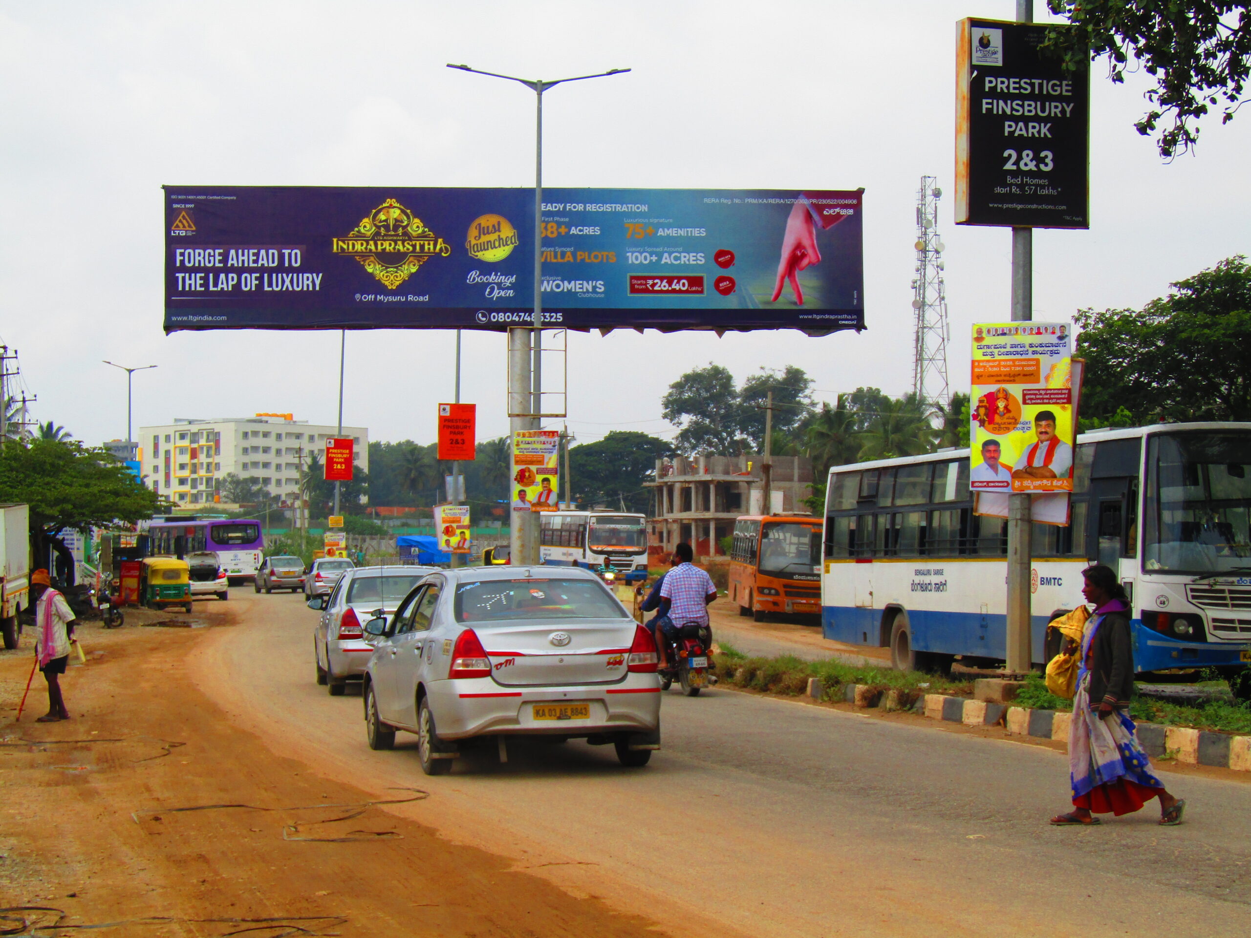 Airport Rd, Bagalur circle FTT Bartiya Mall of Bangalore & Hennur 50X10